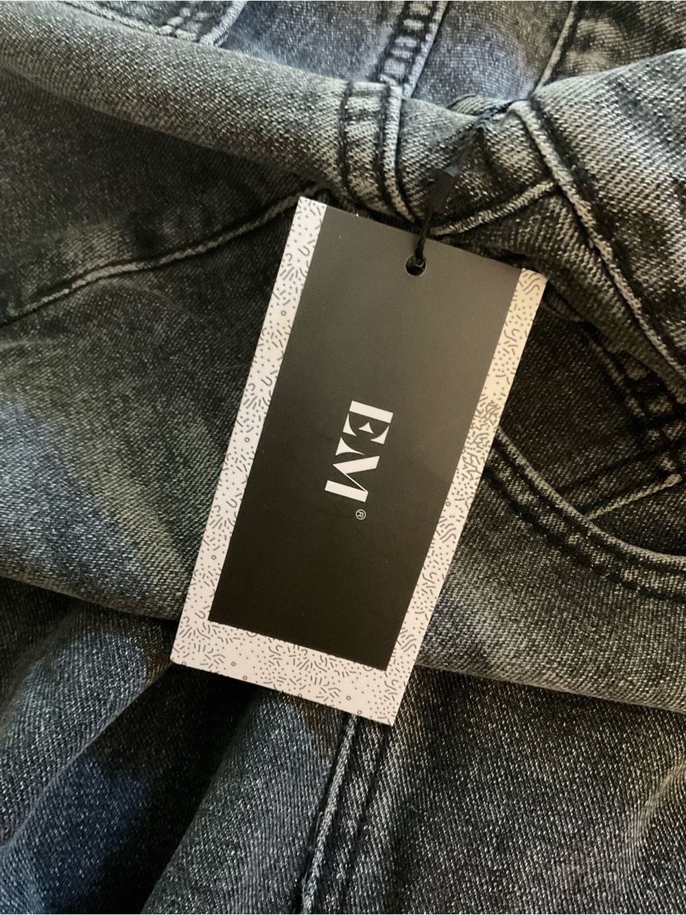 Women’s Gray Washed Denim Jean Skirt with Front Slit - NWT - Picture 5 of 9